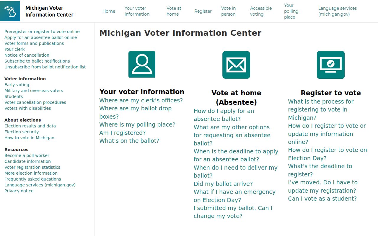 Sterling Heights residents directory Michigan voter lookup form